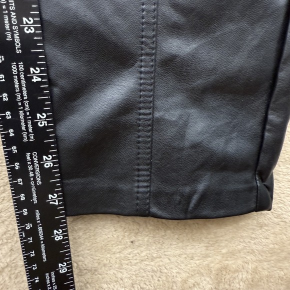 Aritzia Wilfred Vegan Faux Leather Pants Sz 8 Black High-waisted Straight Rebel - Picture 8 of 12